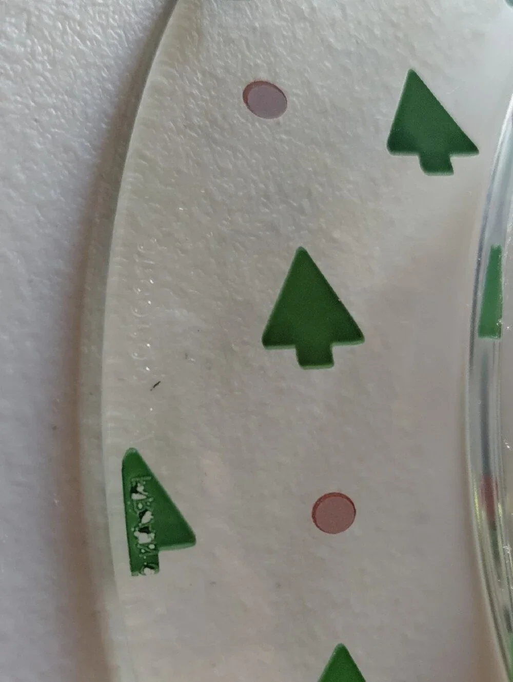 Arcoroc France Snowman & Penguin Glass Plate - Red, Green, Clear
